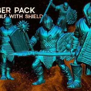 Orc rabble pack with shield 28mm miniatures dnd gift fantasy miniatures dungeons and dragons wargaming miniatures tabletop wargames
