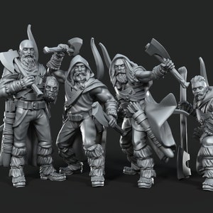 Bearman Warriors 28mm miniatures dnd mini wargaming miniatures dungeon and dragons miniatures for painting fantasy miniatures gift
