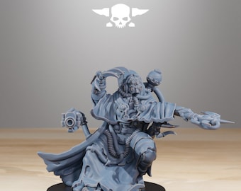 Miniatura de Scavenger The Seer: Modelo de resina de 32 mm para juegos de rol de ciencia ficción.