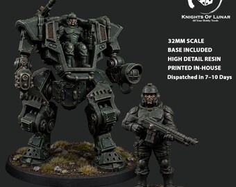 National Guard Warmech 32mm sci-fi fantasy miniature for tabletop games grimdark RPGs dnd wargaming miniature dungeons and dragons