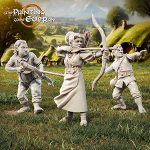 Halfling bowmen 28mm dnd miniature dungeon and dragons fantasy wargaming miniature tabletop wargame miniature for painting