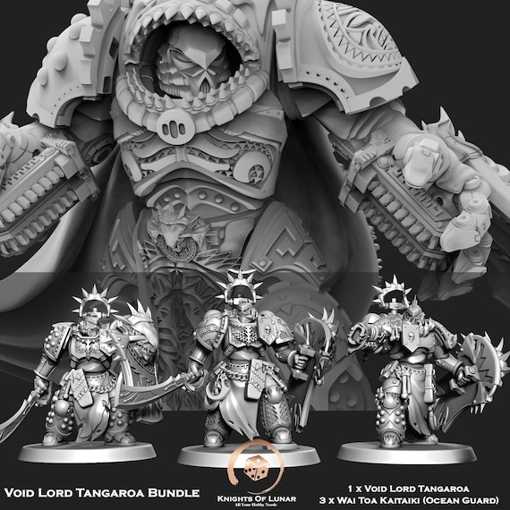 Void Lord Tangaroa Miniature Reaper of the Tide Bundle, 32mm Resin