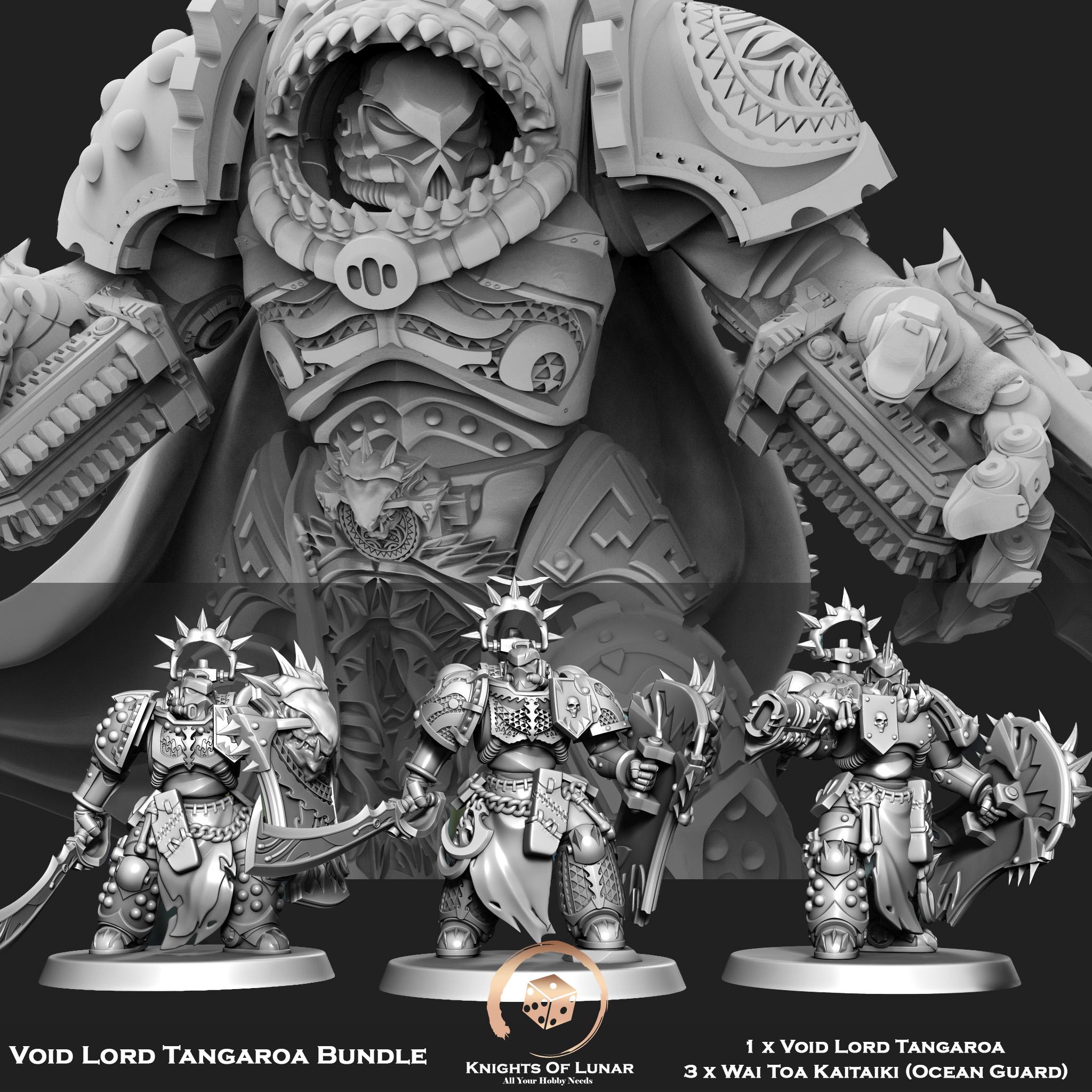Void Lord Tangaroa Miniature Reaper of the Tide Bundle, 32mm Resin