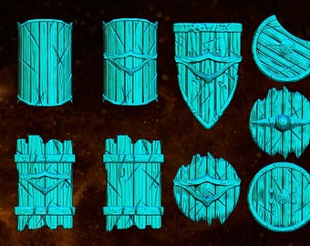 Orc shields accessories 28mm miniatures fantasy dungeons and dragons miniature wargaming miniatures tabletop dnd dwarf army miniatures