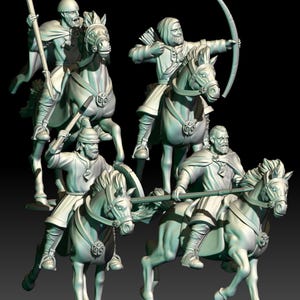 Horse Lord Riders 28mm dnd miniature dungeon and dragons fantasy wargaming miniature tabletop wargame fantasy miniature for painting gift