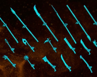 Orc Weapons accessories 28mm miniatures fantasy dungeons and dragons miniature wargaming miniatures tabletop dnd dwarf army miniatures