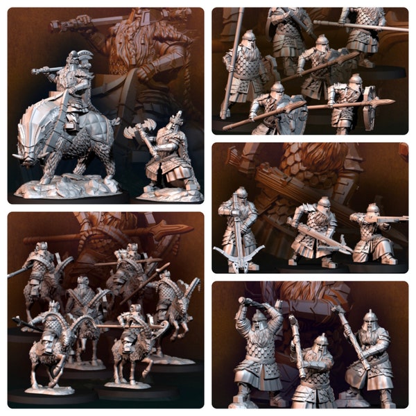 Silber Ziege Zwerg Box Set 28mm dnd Miniatur Dungeon und Drachen Fantasy Wargaming Miniature Tabletop Wargame Fantasy