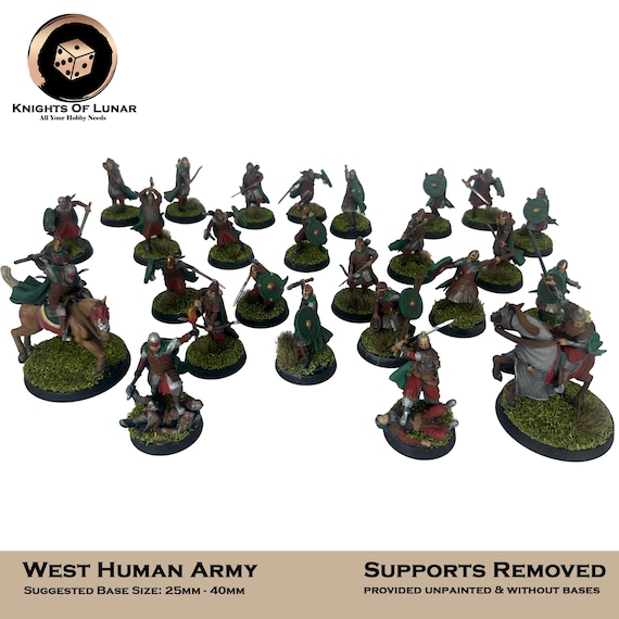 West Human Army – 28mm Fantasy Army Miniatures for Dnd, Tabletop