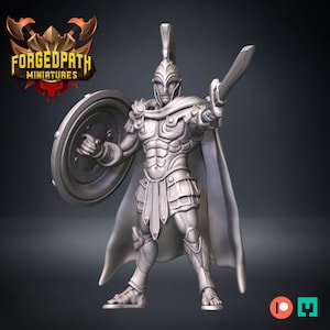 Greek Spartans - Greek Spartan command squad dnd fantasy tabletop wargames 32mm
