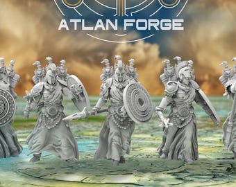 Minoan Athenai Warriors 32mm Fantasy Wargaming Miniatures | DnD RPG Resin Models | Tabletop Mythology Army