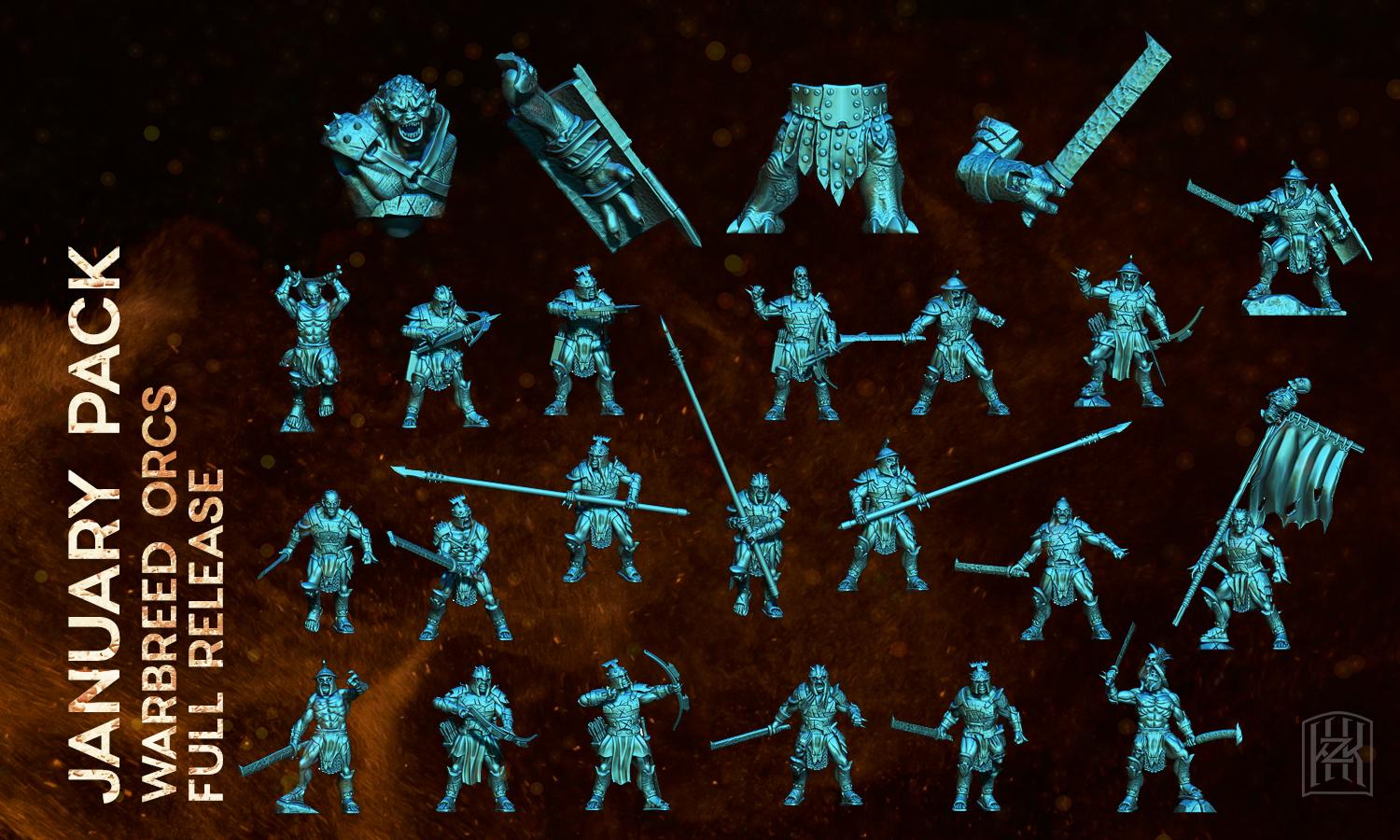 orcs army Pack 28mm miniatures dnd gift fantasy miniatures dungeons and dragons minis wargaming miniatures tabletop wargames