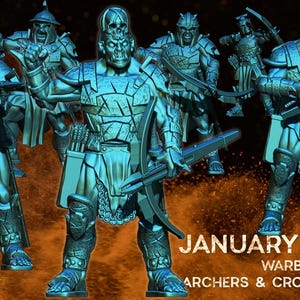 orcs archers and crossbowmen 28mm miniatures dnd gift fantasy miniatures dungeons and dragons minis wargaming miniatures tabletop wargames