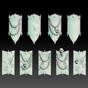 Dark Soul shields accessories 28mm miniatures fantasy dungeons and dragons miniature wargaming miniatures tabletop dnd dwarf army miniatures