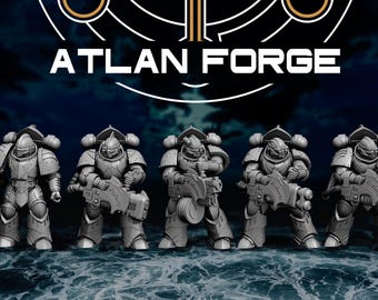 Wai Toa Delugers – Miniaturas de 32 mm para juegos de guerra de ciencia ficción / Figuras de fantasía oscura para juegos de rol y de mesa