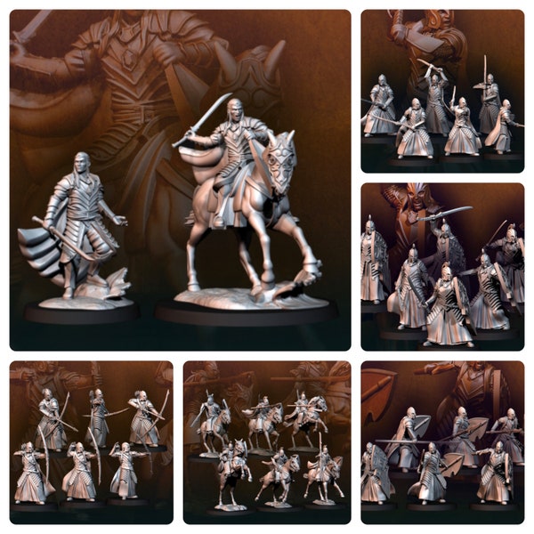 Bloody High Elf Box set Bundle miniaturas de 28 mm dnd minis miniaturas de fantasía mazmorras y dragones miniaturas wargaming mesa en miniatura