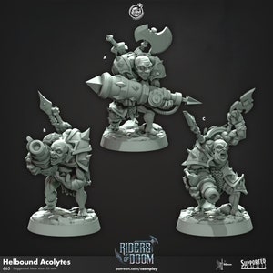 Hellhound Acolyte dark slave warriors tabletop Fantasy 32mm Miniature