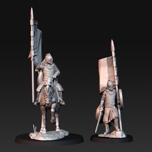 West Human Royal Guard banner 28mm dnd miniature dungeon and dragons wargaming miniature tabletop wargame fantasy miniature for painting