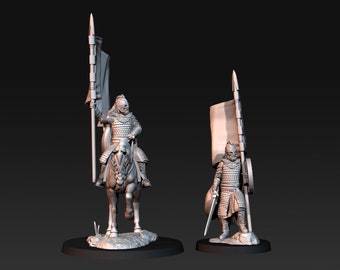 West Human Royal Guard banner 28mm dnd miniature dungeon and dragons wargaming miniature tabletop wargame fantasy miniature for painting