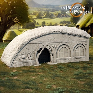 Halbling Haus medium 28 mm Scatter Terrain Tabletop Fantasy Gelände für D&D Dungeons und Drachen Pathfinder Miniature Geschenk
