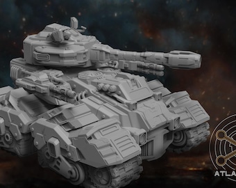 Smilodon Battle Tank Miniature – 32mm Sci-Fi Wargaming Vehicle Model - Altan Forge