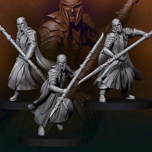 armoured wood Elf spearman 28mm miniatures dnd fantasy miniatures dungeons and dragons miniatures painting wargaming miniatures tabletop