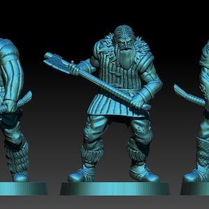 Bearmen Scouts 28mm miniatures dnd mini wargaming miniatures dungeon and dragons miniatures for painting fantasy miniatures gift