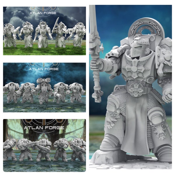 Kit pack armée des Templiers, figurines de jeu de guerre 32 mm, fantasy dnd wargaming minis donjons et dragons peinture cadeau RPG minis de table