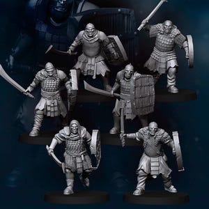 Orc with swords 28mm miniatures dnd gift fantasy miniatures dungeons and dragons minis wargaming miniatures tabletop wargames miniature