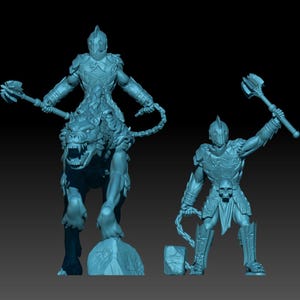 Aznarg the Desecrator Orc Chieftain of the Iron Fang Clan 28mm miniatures dnd fantasy miniatures for painting wargaming miniatures tabletop