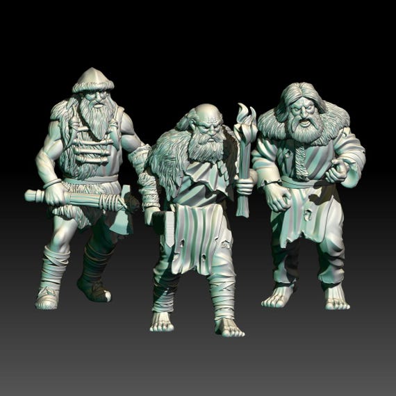 Hillmen Raiders Miniatures: 28mm D&D Fantasy Miniatures for