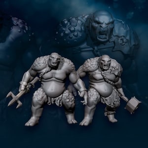 Cave Trolls 28mm miniatures fantasy dungeons and dragons miniature wargaming miniatures tabletop dnd dwarf army miniatures