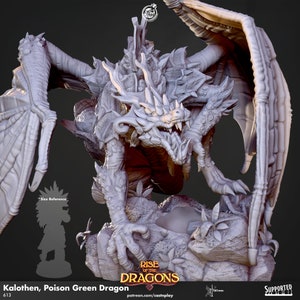 Poison Dragon vert RPG de table Jeux de guerre Fantasy D&D Miniature