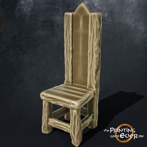 28mm Scatter Terrain Wooden Chair tabletop fantasy wargaming miniature dnd dungeons and dragons pathfinder miniature for painting gift