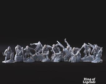 Cave Goblin Warriors Set – 10 Miniatures for 28mm Fantasy Wargaming