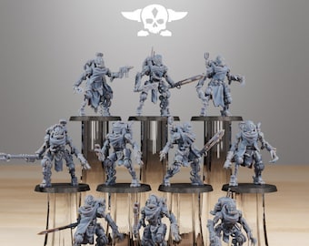 Kit de construcción de robots carroñeros: miniaturas de ciencia ficción de 32 mm para juegos de rol de mesa.
