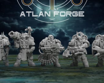 Knights Angelic Retaliators – 32mm Sci-Fi Fantasy Miniatures for Grimdark Wargaming & RPGs - Atlan Forge