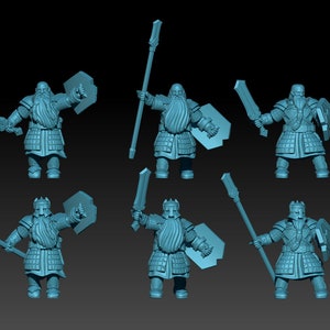 Steinhand Zwergen Schild Krieger 28 mm Miniaturen Fantasy Fantasy Dungeons and Dragons miniatur wargaming Miniaturen Tabletop Zwergen Armee