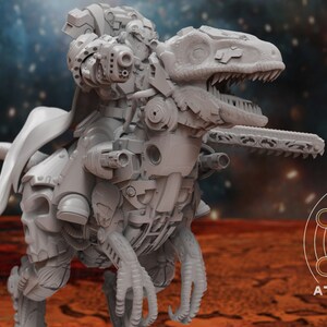 Miniature Brachiosaure Cybernétique 32 Mm – Sci-fi / Fantasy, Pour Jeux De Table Grimdark
