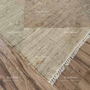Handwoven Geometric Jute Rug: Modern Boho Kilim Area Rug