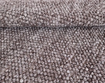 Handwoven Chunky Wool Loop Rug: Natural White, Boho Style