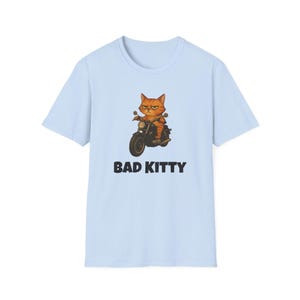 Cool Cat Motorcycle Unisex T-Shirt, Funny Cat Gift, Biker Tee, Cat Lover Shirt, Gift for Him, Casual Wear