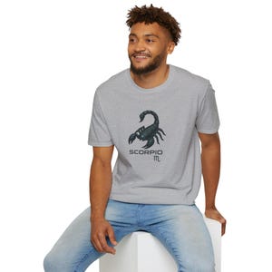 Skorpion Sternzeichen T-Shirt, Astrologie Shirt, Unisex Softstyle T-Shirt, Horoskop Geschenk, Geburtstagskleidung, Sternzeichen Kleidung