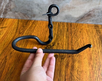 Hand-Forged Iron knotted Toilet paper roll holder, Toilet Roll Holder Wrought Iron Paper Holder