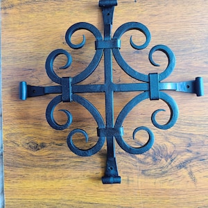 Vintage Hand-Forged Iron Gate Speakeasy Grille: Vintage Charm, Expert Craftsmanship | Artisan-Made in INDIA