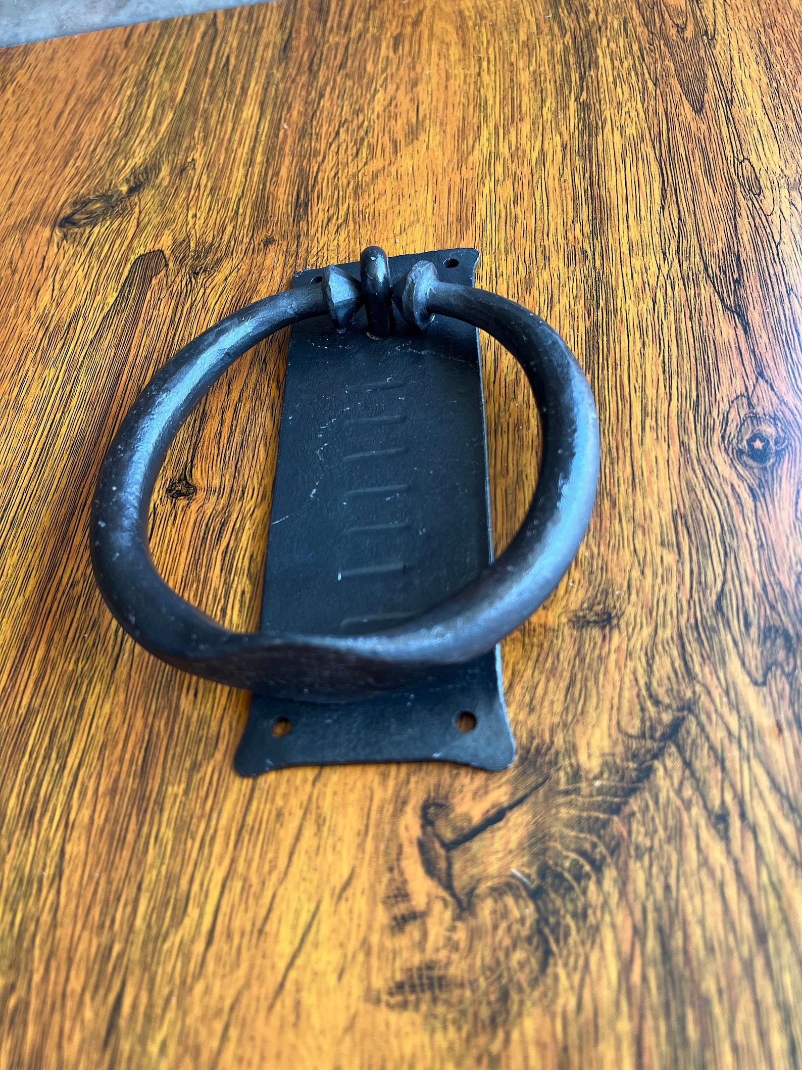 Hand Door Knocker, Wrought Iron Blacksmith Country Home Antique