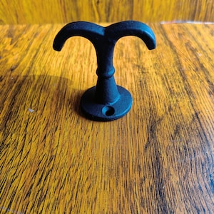 Pack Of 5 Industrial hook Cast iron Rustic hat and Double hooks vintage retro old antique hanging hooks pegs