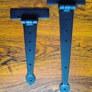 Iron Hand Forged Strap Hinges PACK OF-2 HINGES One Medium and One large