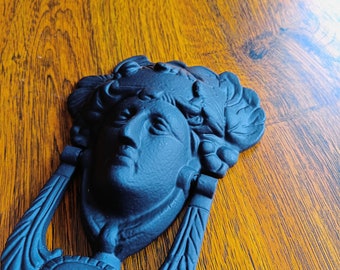 Cast Iron Door Knocker, Face Design, Farmhouse Style