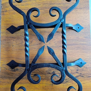 Vintage Hand-Forged Iron Gate Speakeasy Grille: Vintage Charm, Expert Craftsmanship | Artisan-Made in INDIA&#39;