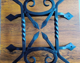 Vintage Hand-Forged Iron Gate Speakeasy Grille: Vintage Charm, Expert Craftsmanship | Artisan-Made in INDIA'
